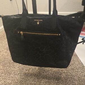 Michael Kors Black Leopard Print Tote